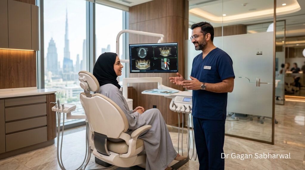 Dr. Gagan Sabharwal consulting a patient at his X-Guide Center of Excellence