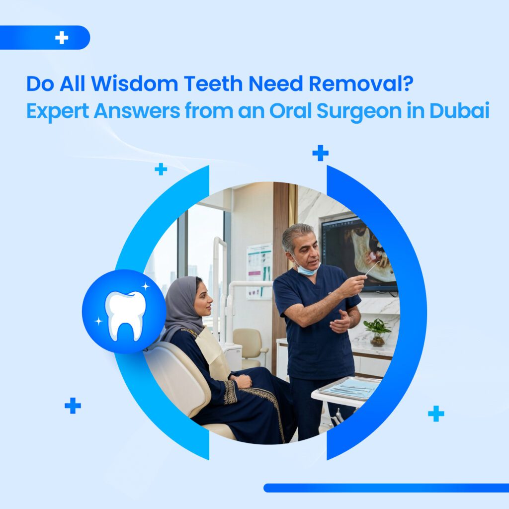 Oral Surgeon Dubai explaining wisdom tooth treatment and X-ray findings to a patient